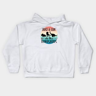 Just a guy who likes Dinosaurs 4 Kids Hoodie